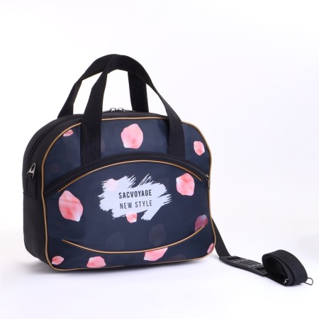 Small Small suitcase 20 "with a bag, a lightning department, with an extension, the color is black-9