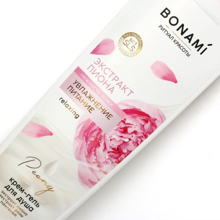 Shower gel, moisturizing and nutrition, 400 ml, peony and rose aroma, bonami-3