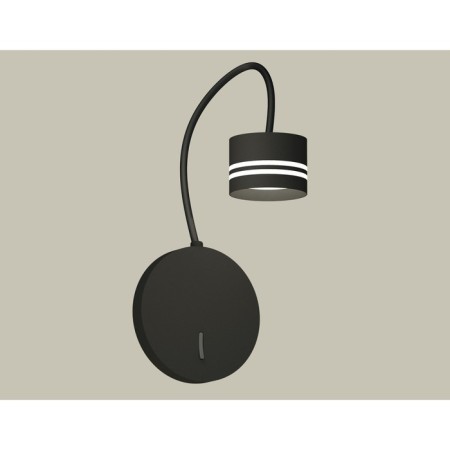 Floor lamp with switch and acrylic Ambrella Light, XB9596203, GX53 LED 12 watts, black sand, white matte