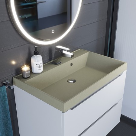 Sink uperwood Classic Quartz 70 cm, quartz, beige matte, dessert