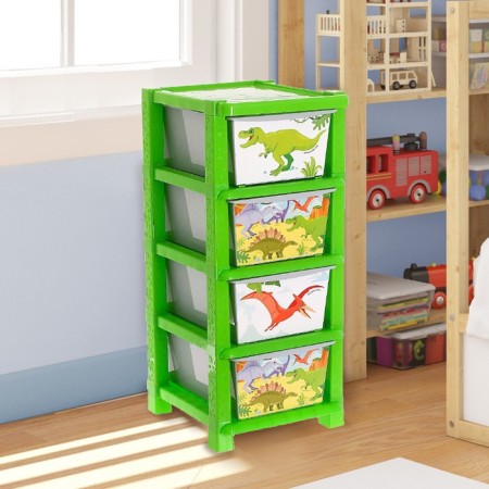 Dino children's chest of drawers, 4 sections-1