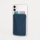 Cartholder on the phone, artificial leather, blue color