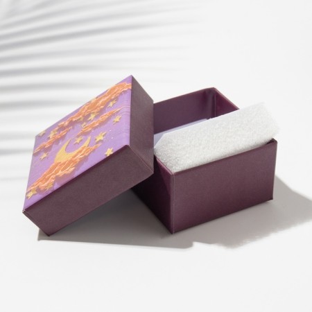 Gift box for earrings and ring "Night", 5 × 5 (the size of the useful part is 4.5 × 4.5 cm), color-3