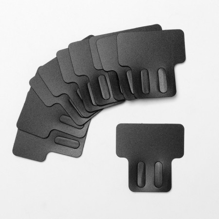Badgen for glasses, 10 pcs. in a set, 4 × 4 cm, black color-3