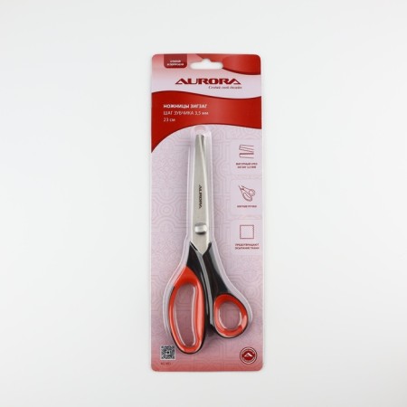 Scissors "Zigzag", 9 ", 23 cm, step - 3.5 mm, red/black color-5