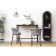 Semi-bank Haugen, 530 × 580 × 920 mm, dark gray / light gray color