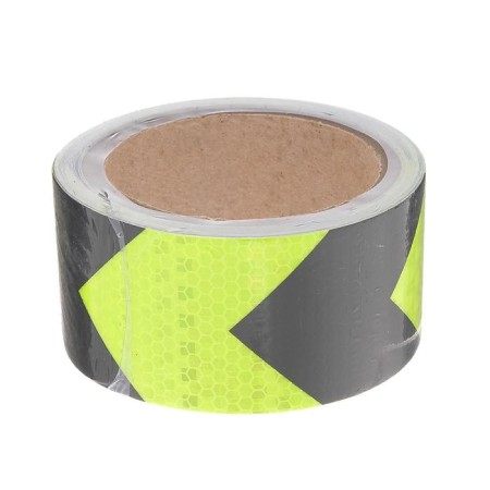 Reflective tape, self-adhesive, black-salad, 5 cm x 5 m-1
