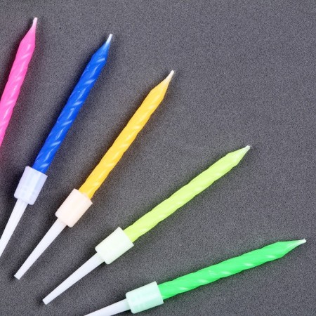 Set for decorating the cake: Topper "Happy Birthday", 1 pc., 10 candles-1