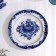 Plate "flowers", flat, d = 24 cm, h = 2 cm, gzhel