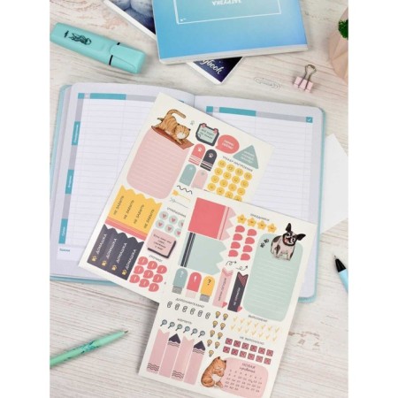 School School A5 80 sheets "Mint Ploste", firm cover of artificial leather, foil embroidery, lies, reference material, block 70 g/m2-3