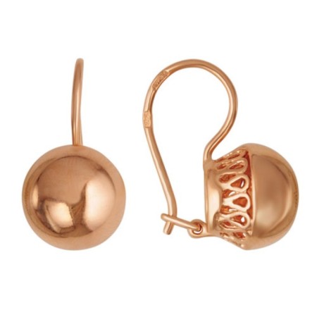 Earrings "Ball" classic, gilding