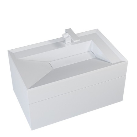 Snow -out sink uperwood lotus, 80 cm, rectangular, white glossy-5