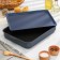 The baking sheet is rectangular, h = 6.3 cm, l = 35 cm d = 27 cm, with a lid, anti -stick coating, blue color