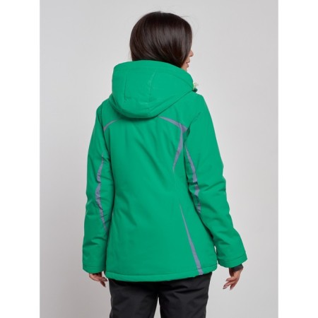 Ski jacket women's winter, size 42, green color-3