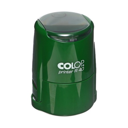 Equipment for round printing automatic Colop Printer R40, diameter 41.5 mm, with a lid, paprika case-10