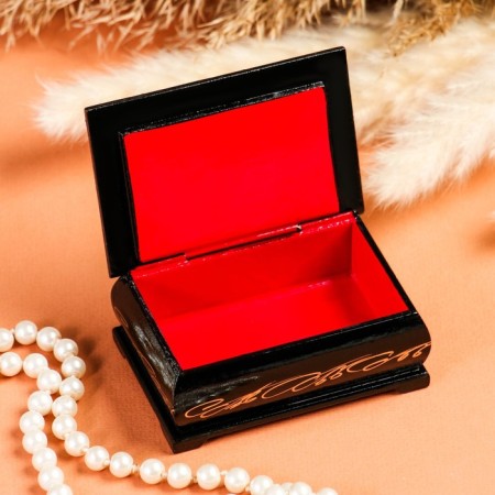 Casket "Angel with birds", 6 × 9 cm, lacquer miniature-1