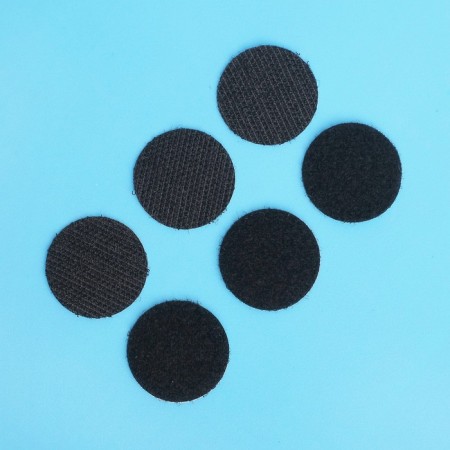 Velcro on a glue basis "Circle", set of 12 pcs., Size 1 pc. 3 cm, black color-2
