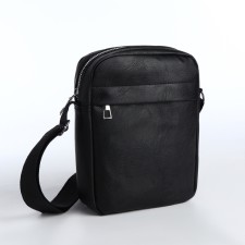 Male bag with lightning, black color