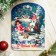 Drawing souvenir boat "Happy New Year. Children and Snowman", 27.5x19.5cm