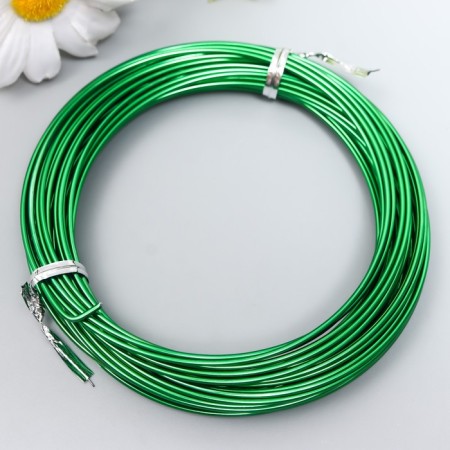 Wire for creativity d 1.5 mm, green steering wheel. 10 m-2