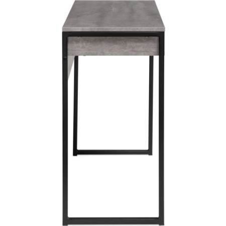 Computer table Leo Loft concrete/matte black metal, black 39x85x75 cm-2