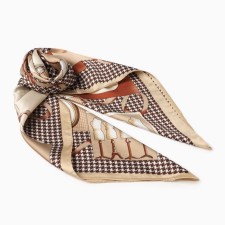 Women's scarf minku rr 70*70 cm, col. brown