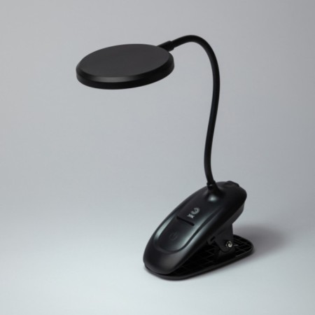 NLED-513-6W-BK desktop lamp LED battery on clothespin, black color-4