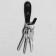 Hook furniture tundra TKO017, one -rod, black, 10 pcs TMP
