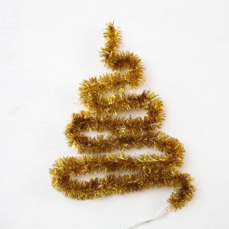 Garland "Mishura" 1 m Rosa, IP20, golden thread, 22 LED, 8 layers, D = 3 cm, glow warm white, CR2032X2-1