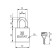 The castle of the hinged "Bulat" Armed Forces 1150, brass, d = 9 mm