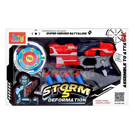 Blaster robot, transforms, shoots soft bullets-11