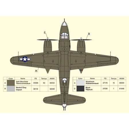 The prefabricated model-sarcoer "Middle Bomber Magor" Ark Models, 1/72, (72007)-3