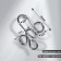 Universal piercing (fake) "Abstract" Trilist, l = 1.6 cm, silver color