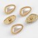 A set of metal buttons on the leg, 21.5 mm, 5 pcs, pearl/gold color