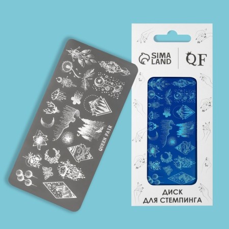 Stamping disk Metal "sketches", 12 × 6 cm-2