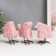 Souvenir Ceramics "Pink Birds - Geometry" Set 3 pcs 11.5x11x6 cm