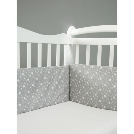 The side in the crib on the zipper "Baby Hedgehog", 4 objects, white/gray color-3