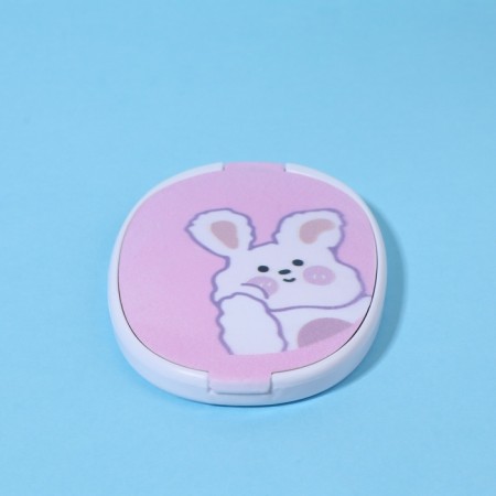 Mirror folding "bunny", with a comb, 6.5 × 9.5 cm-6