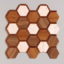Self -adhesive panel 30*30cm mosaic honeycomb, brown