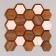 Self -adhesive panel 30*30cm mosaic honeycomb, brown