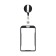 Badge carman vertical external 96*56mm, orally 85*54mm, metal, black, roulette 40cm