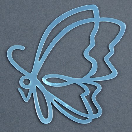 Set for decorating "butterflies", set of 5 pcs, color silver-3