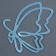 Set for decorating "butterflies", set of 5 pcs, color silver