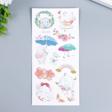 Plastic sticker with gold "beast-boy" mix 25x9 cm-2