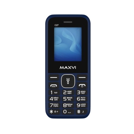 Cell phone MaxVi C27, 1.77 ", 0.3 MP, Microsd, 2 SIM, FM, flashlight, 600 mAh, blue-7