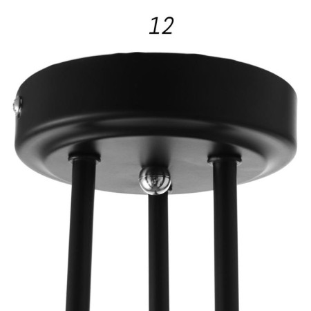 Chandelier 1089/3BK 40W E27 Black 54x54x26 cm Bayerlux-3