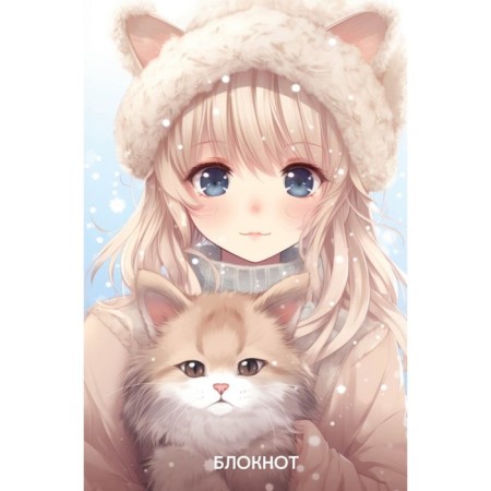 New Year's notebook "Anime", A5, 64 l., Color block