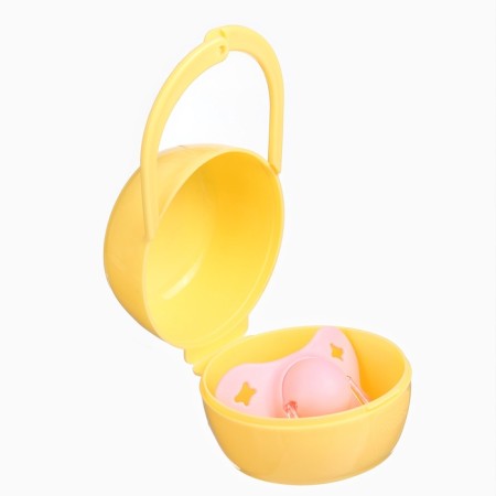 A container for storing and sterilizing children's nipples and dummy, yellow color-5