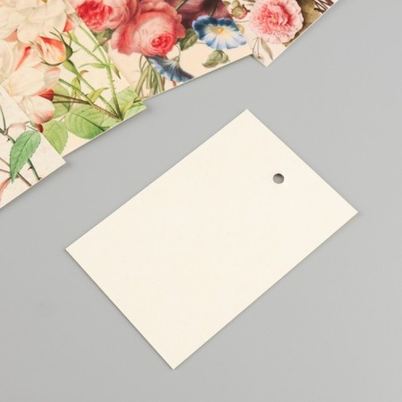 Cardboard "retro flowers" set 10 pcs (5 types) 4x6 cm-3
