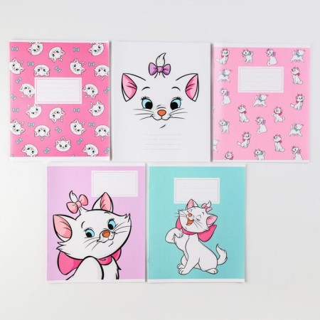 Notebook in a ruler of 12 sheets, 5 types of mix, cover coated cardboard, cats aristocrats-2